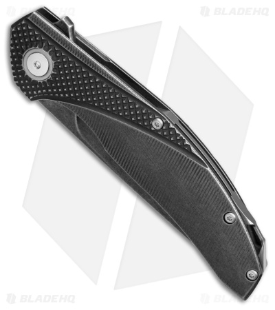 Viper Knives Anso Orso 2 Frame Lock Knife 3D Black SW Titanium  (3.4" Black SW)