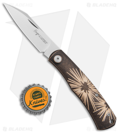 Viper Knives Hug Slip Joint Knife Black SW Bronze Star (3" Satin) V5990DBRS
