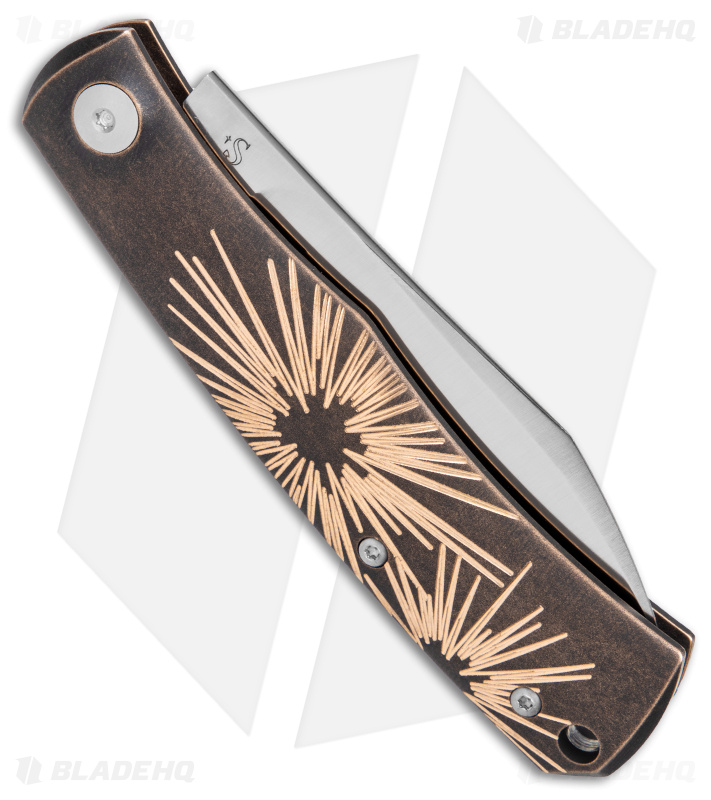 Viper Knives Hug Slip Joint Knife Black SW Bronze Star (3" Satin) V5990DBRS
