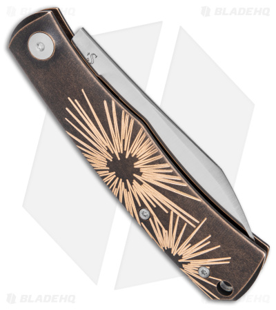 Viper Knives Hug Slip Joint Knife Black SW Bronze Star (3" Satin) V5990DBRS