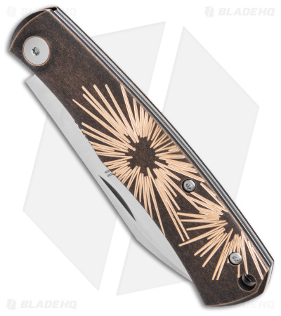 Viper Knives Hug Slip Joint Knife Black SW Bronze Star (3" Satin) V5990DBRS