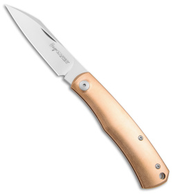 Viper Knives Hug Slip Joint Knife Sandblasted Bronze w/ Sheath (3" Satin) 