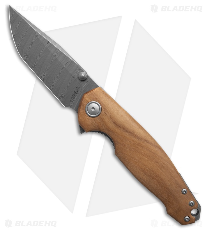 Viper Knives Vox Katla Liner Lock Knife Poplar Wood (3" Damascus) VA5985PI