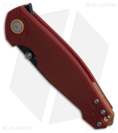 Viper Knives Vox Katla Liner Lock Knife Red G-10 (3.2" Black Stonewash)V5984GR3D