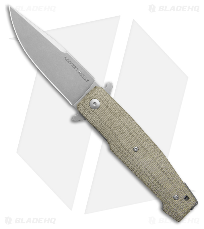 Viper Knives Keeper 2 Liner Lock Knife Green Micarta (3.75" Stonewash)