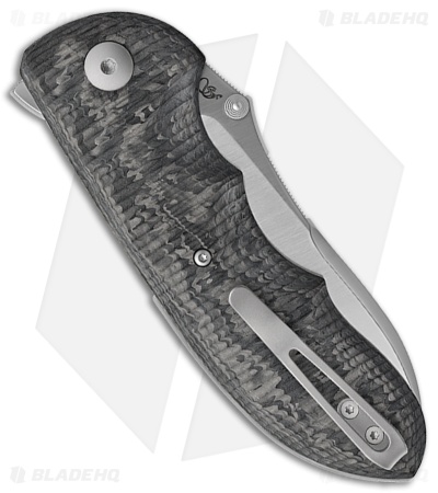 Viper Knives Moon TE MagnaCut Drop Point Button Lock Knife Black CF (3" Satin)