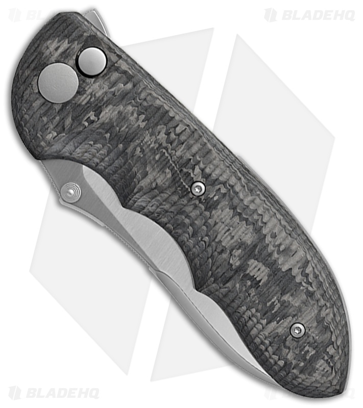 Viper Knives Moon TE MagnaCut Drop Point Button Lock Knife Black CF (3" Satin)