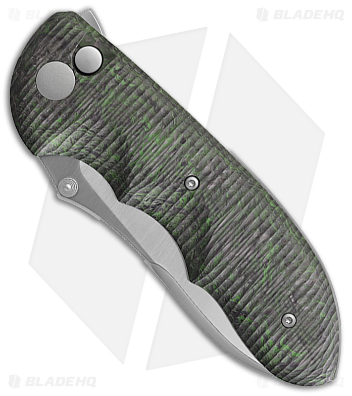 Viper Knives Moon TE MagnaCut Button Lock Knife Black/Green CF (3" Satin)