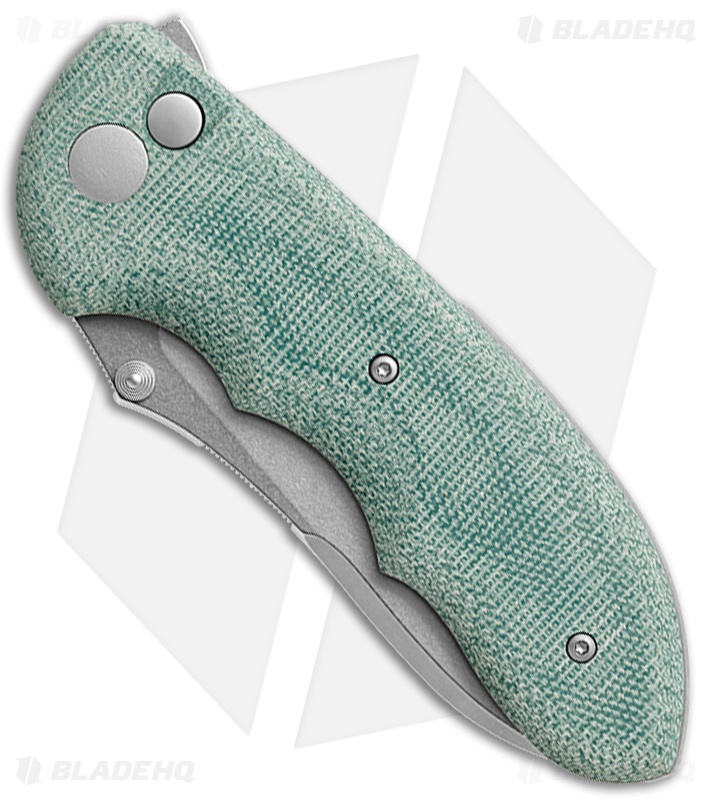 Viper Knives Moon TE MagnaCut Drop Point Button Lock Knife Green Micarta (3" SW)