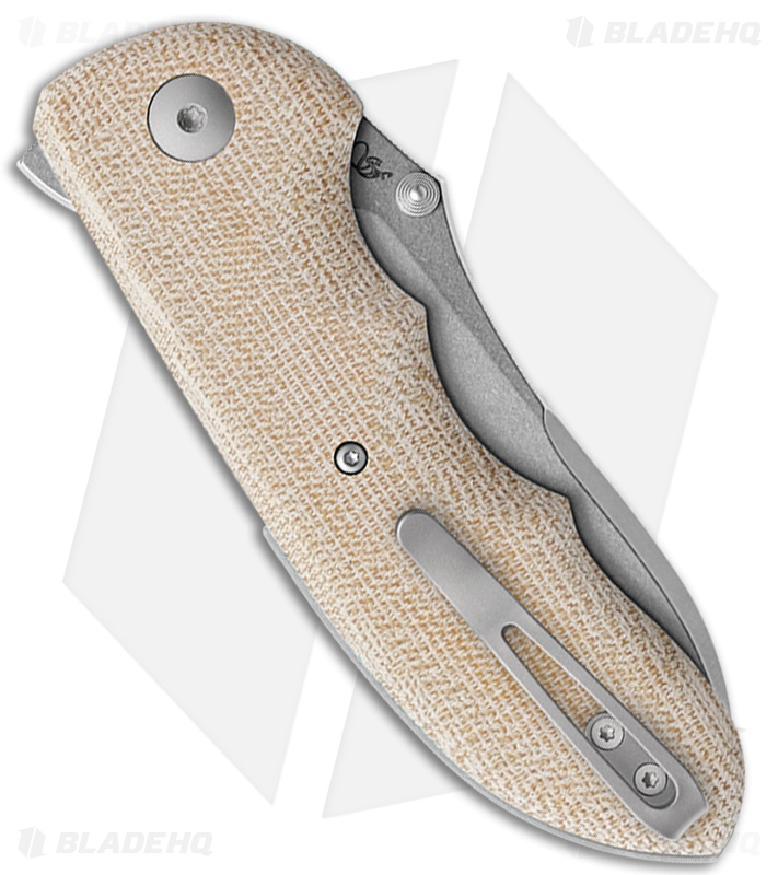 Viper Knives Moon TE MagnaCut Drop Point Button Lock Knife White Micarta (3" SW)