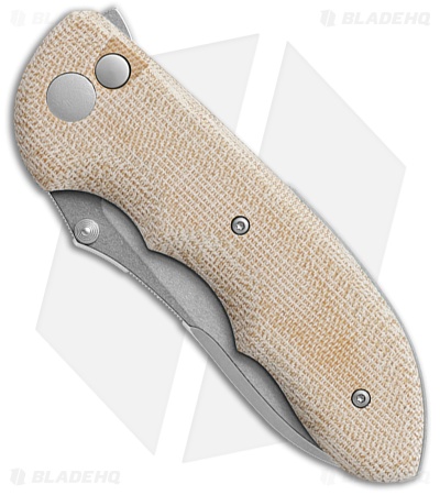 Viper Knives Moon TE MagnaCut Drop Point Button Lock Knife White Micarta (3" SW)