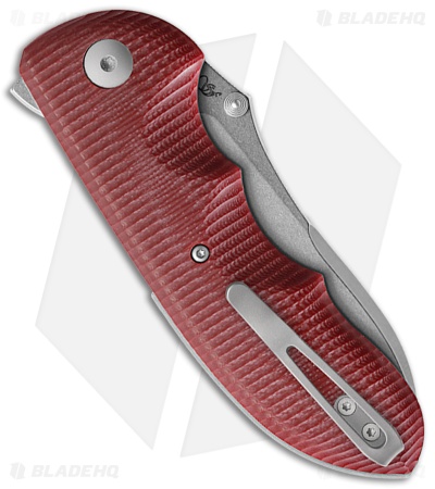 Viper Knives Moon TE MagnaCut Drop Point Button Lock Knife Red G-10 (3" SW)