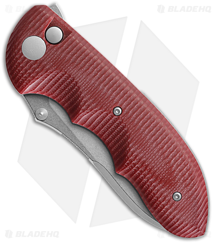Viper Knives Moon TE MagnaCut Drop Point Button Lock Knife Red G-10 (3" SW)