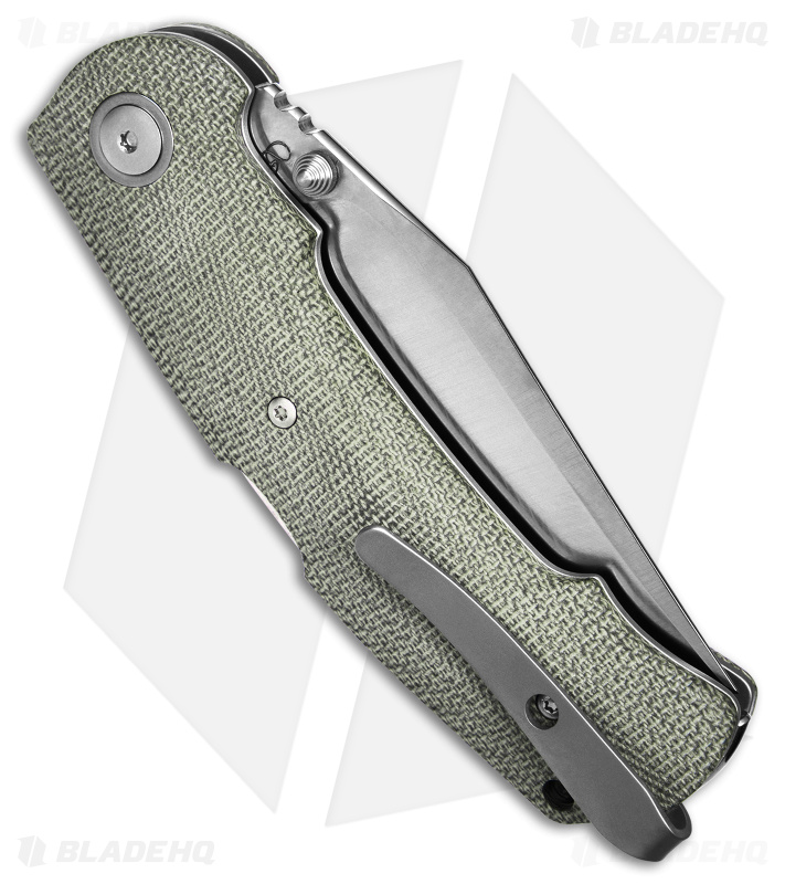 Viper Knives Turn Lockback Knife Green Canvas Micarta (3" Satin) V5988CG