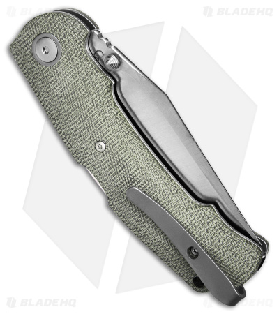 Viper Knives Turn Lockback Knife Green Canvas Micarta (3" Satin) V5988CG