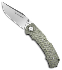 Viper Knives Turn Lockback Knife Green Canvas Micarta (3" Satin) V5988CG