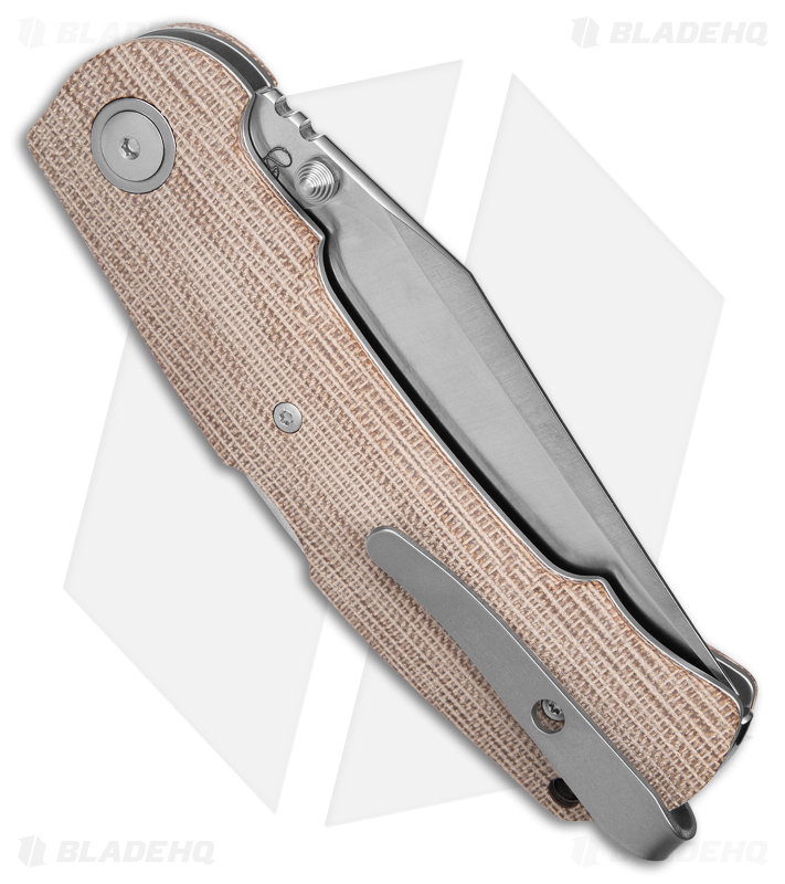 Viper Knives Turn Lockback Knife Natural Canvas Micarta (3" Satin) V5988CN