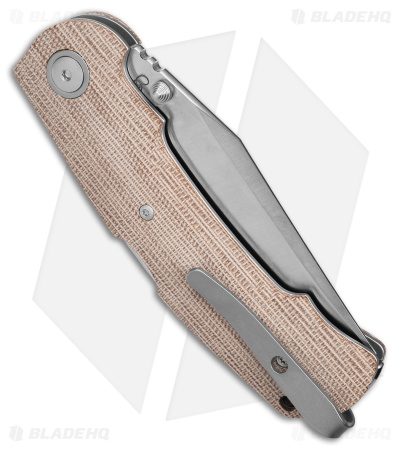 Viper Knives Turn Lockback Knife Natural Canvas Micarta (3" Satin) V5988CN