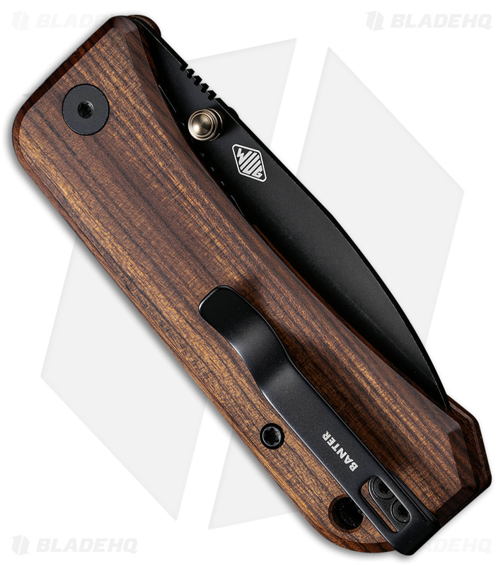 WE Knife Banter Liner Lock Knife Wood (3" Black SW ) 2004K