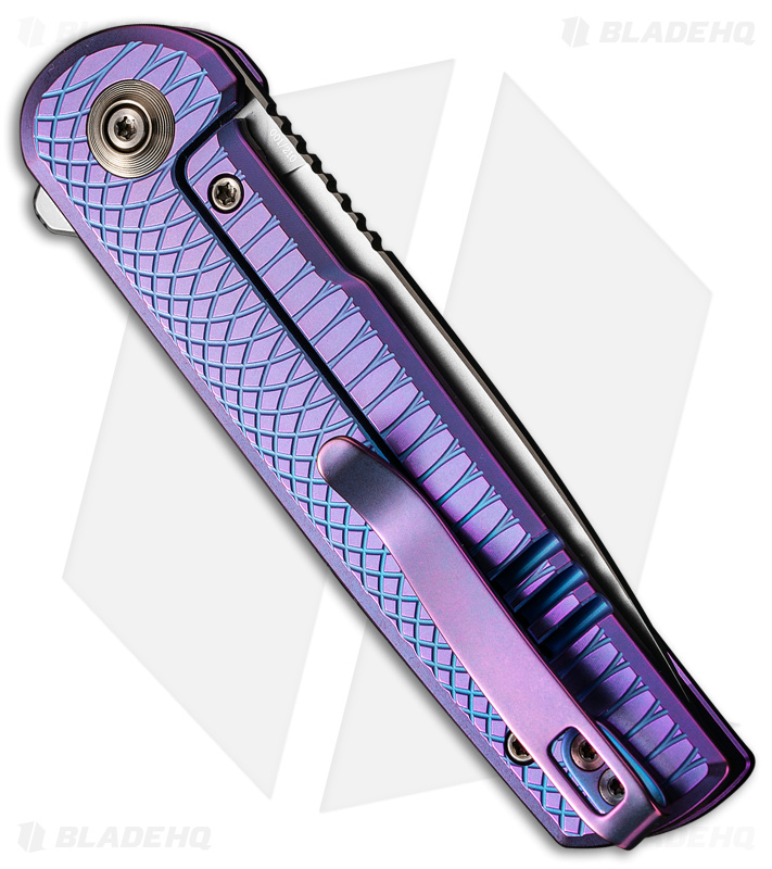 WE Knife Co. Charith Frame Lock Knife Purple Ripple Ti (3" BB) WE20056-2