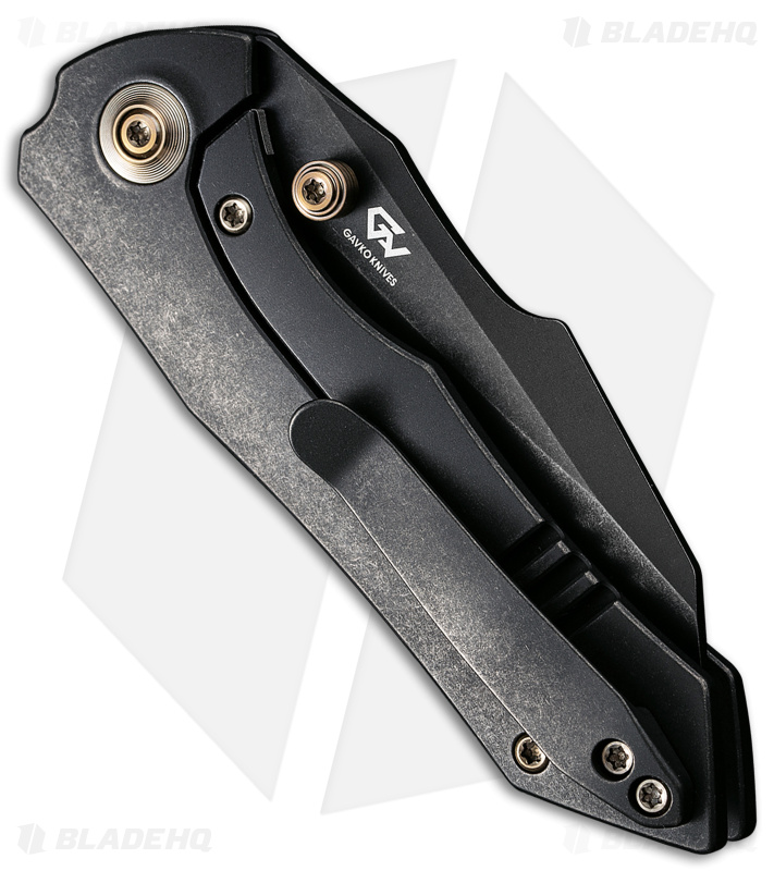 WE Knife Co. High-Fin Frame Lock Knife Black Titanium (3" Black SW) WE22005-1