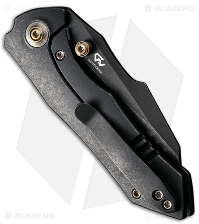 WE Knife Co. High-Fin Frame Lock Knife Black Titanium (3" Black SW) WE22005-1