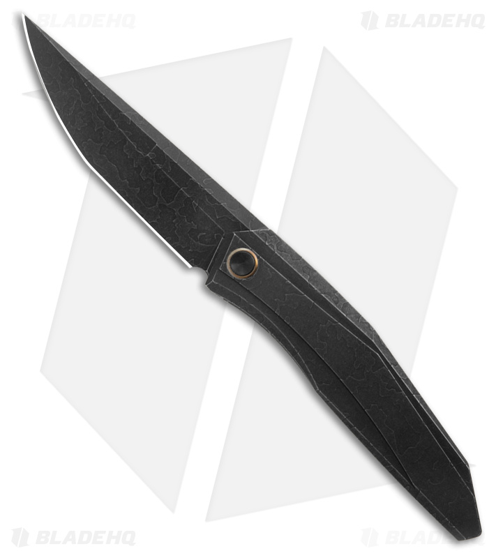 WE Knife Co. Cybernetic Knife Etched Black Titanium (3.91" Black SW) WE22033-4