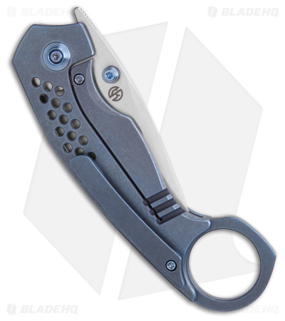 WE Knife Co. Envisage Karambit Knife Blue Ti (2.42" Satin) WE22013-4