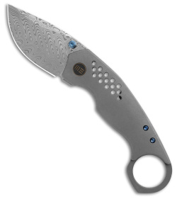 WE Knife Co. Envisage Karambit Knife Gray Ti (2.42" Damasteel) WE22013-DS1