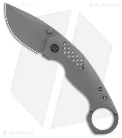 WE Knife Co. Envisage Karambit Knife Gray Ti (2.42" Stonewash) WE22013-1