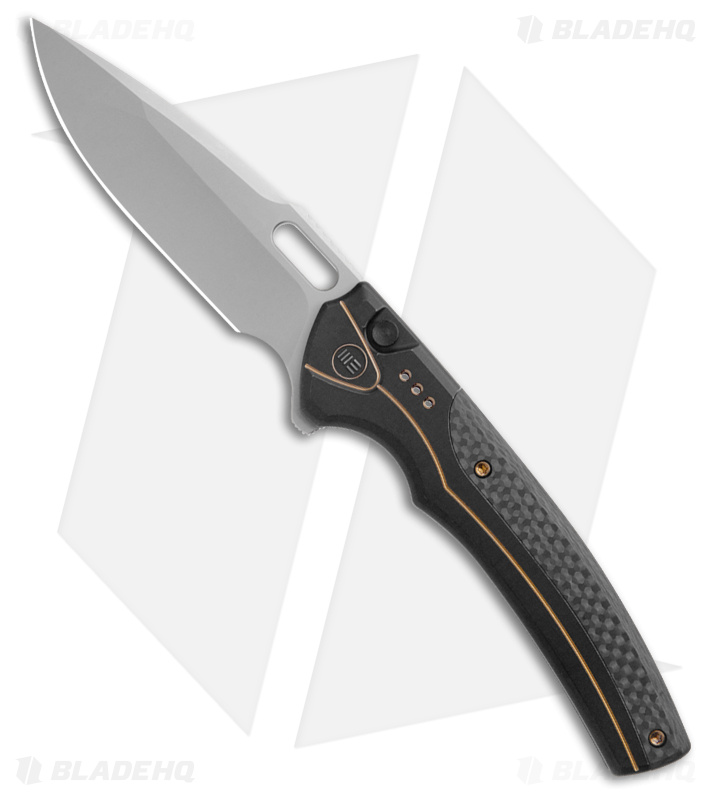 WE Knife Co. Exciton Limited Edition Knife Black Gold Ti/CF (3.7" BB)