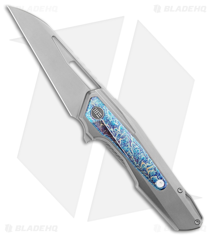 WE Knife Co. Falcaria Frame Lock Knife Polished/BB/Flamed Ti (3.64" BB)