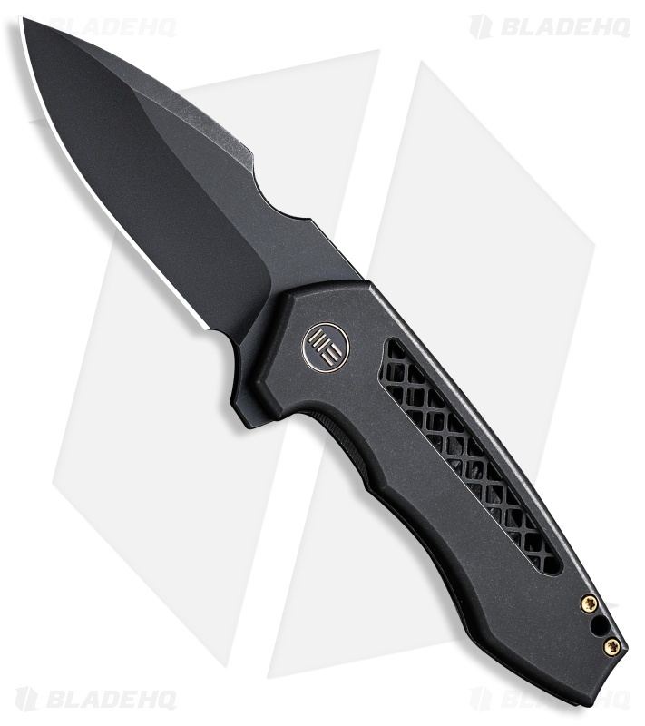 WE Knife Co. Michael Burch Harpen Frame Lock Knife Black SW Ti (3" Black SW)