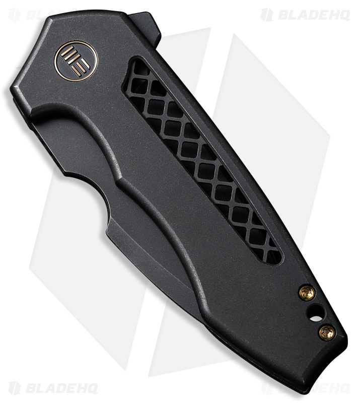 WE Knife Co. Michael Burch Harpen Frame Lock Knife Black SW Ti (3" Black SW)