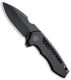 WE Knife Co. Michael Burch Harpen Frame Lock Knife Black SW Ti (3" Black SW)