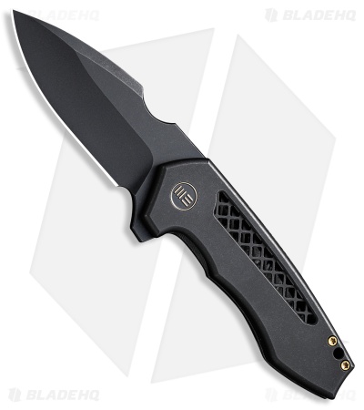 WE Knife Co. Michael Burch Harpen Frame Lock Knife Black SW Ti (3" Black SW)