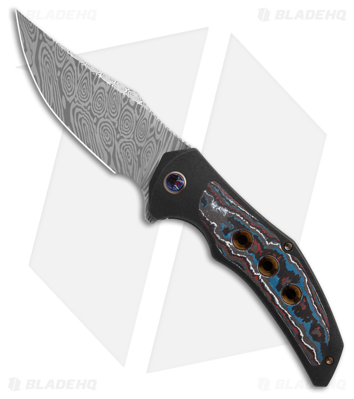 WE Knife Co. Magnetron Black / Multi Titanium / CF (3.7" Damasteel)