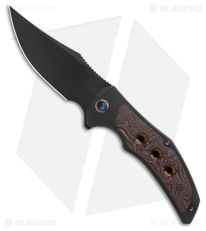 WE Knife Co. Magnetron CPM 20CV Black/Copper Foil Titanium/CF (3.7" Black)