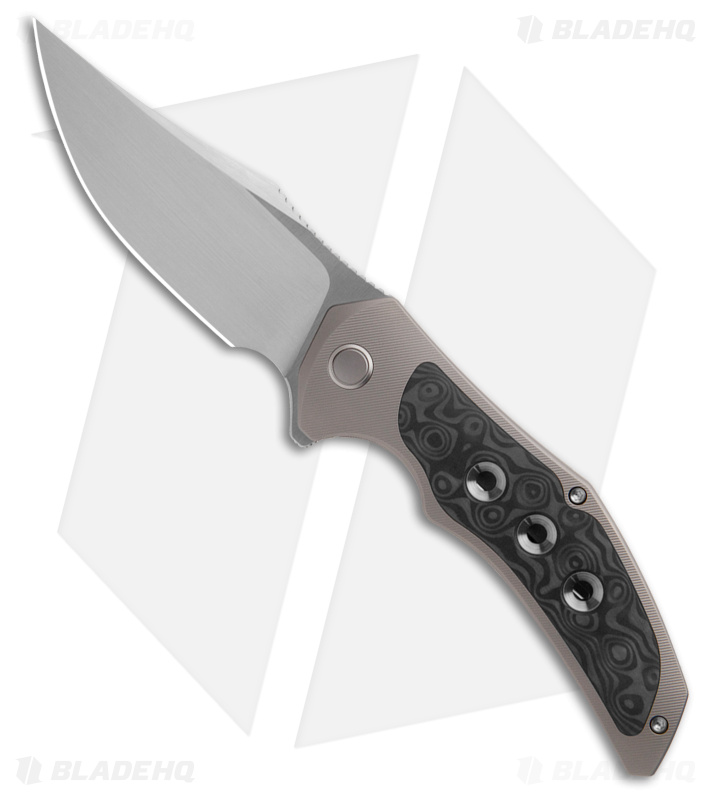 WE Knife Co. Magnetron CPM 20CV Gray/Black Titanium/Rose CF (3.7" Satin)