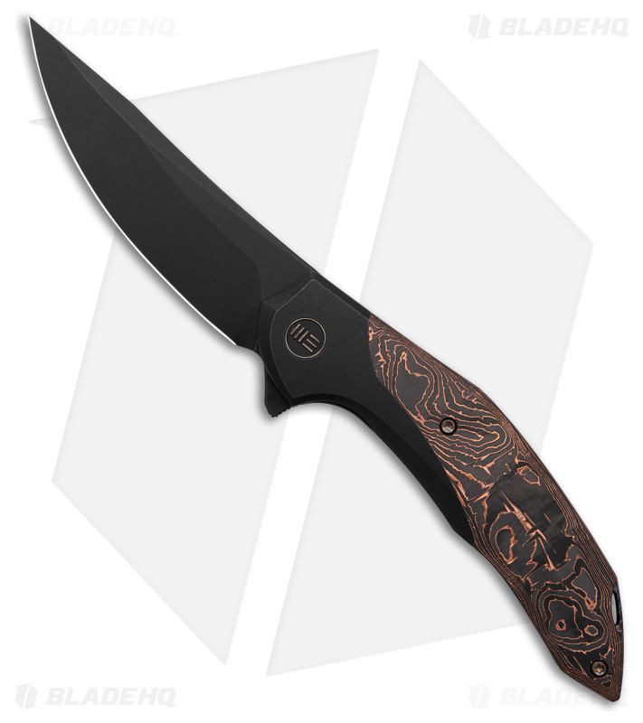 WE Knife Co. Merata Limited Edition Frame Lock Knife Copper CF + Ti (3.7" Black)