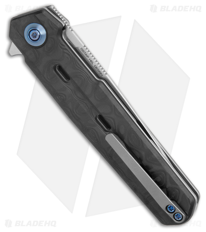 WE Knife Co. Navo Black/Gray Rose CF (Satin) - Blade HQ