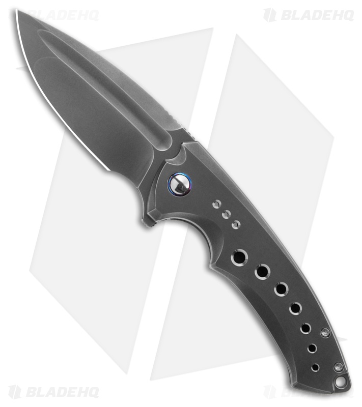 WE Knife Co. Nexusia Frame Lock Knife Polished Gray Ti (3.5" Polished Gray)