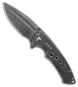 WE Knife Co. Nexusia Frame Lock Knife Polished Gray Ti (3.5" Polished Gray)