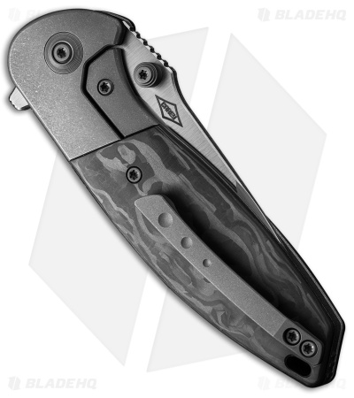 WE Knife Co. Nitro Mini Frame Lock Knife Gray Ti + CF (3.13" Satin) WE22015-1