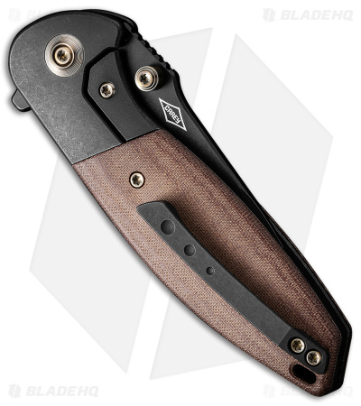 WE Knife Co. Nitro Mini Frame Lock Knife Ti + Micarta (3.13" Black) WE22015-4