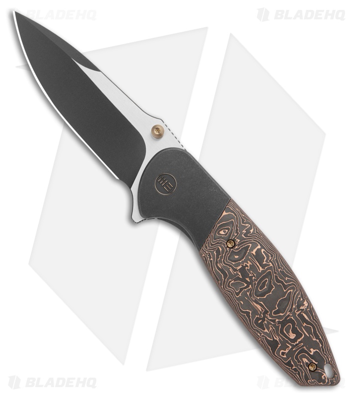 WE Knife Co. Nitro OG Frame Lock Knife Black Ti + Copper CF (3.75" Two-Tone)