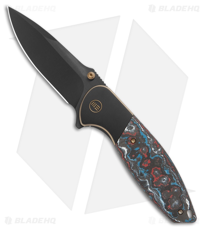 WE Knife Co. Nitro OG Frame Lock Knife Black Ti + Nebula FC (3.75" Black SW)