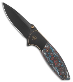WE Knife Co. Nitro OG Frame Lock Knife Black Ti + Nebula FC (3.75" Black SW)