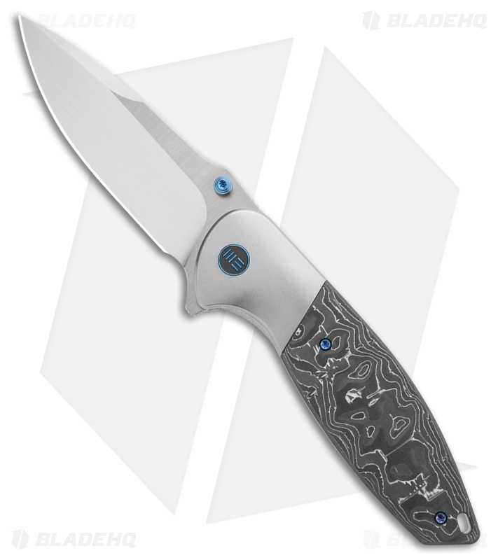 WE Knife Co. Nitro OG Frame Lock Knife Ti + Aluminum Foil CF (3.75" Hand Satin)