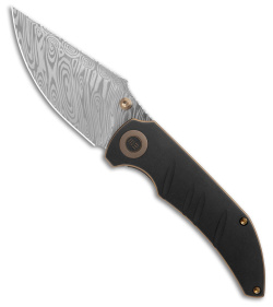 WE Knife Co. Riff-Raff Knife - Black and Bronze Titanium (Damasteel)